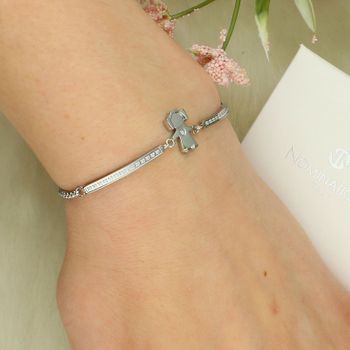 Bransoletka Milleluci z motywem dziewczynki – Stalowa hipoalergiczna biżuteria damska (3).jpg